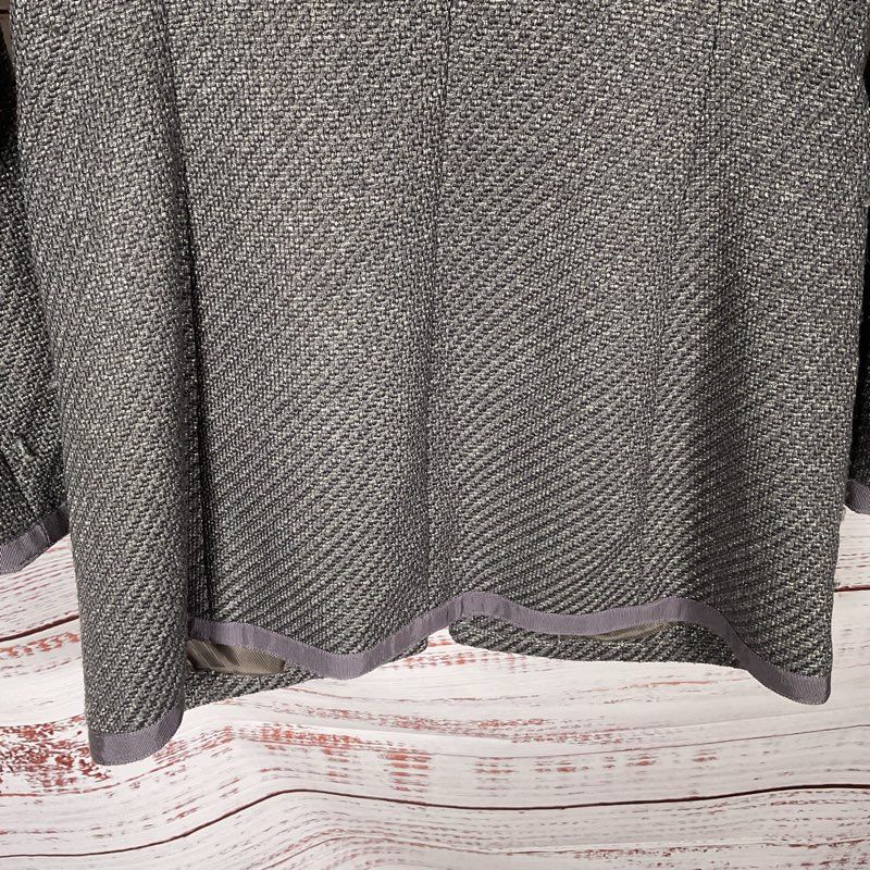 Banana Republic Gray Tweed Round Neck Line Jacket - Size S