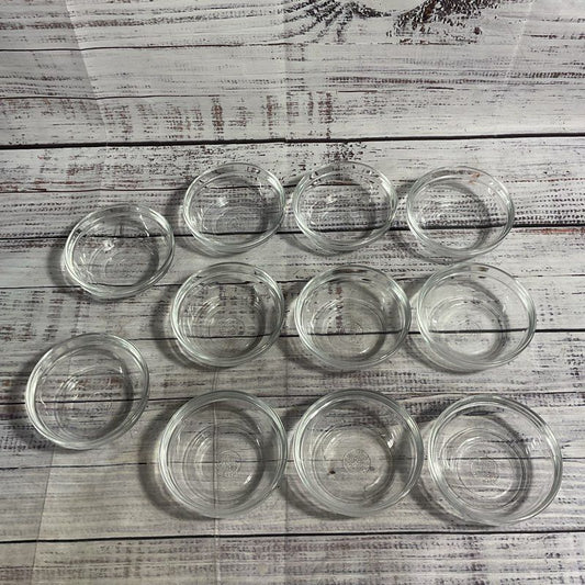 Set Of 11 Duralex Clear Glass 3.5" Custard Dipping Bowls