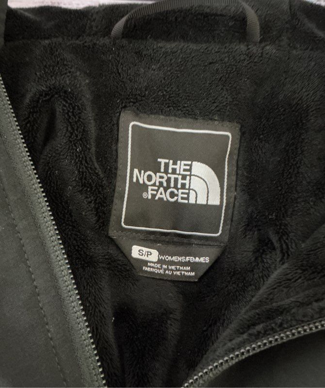 Women's The North Face Black Jacket with velour lining and hood Size S
