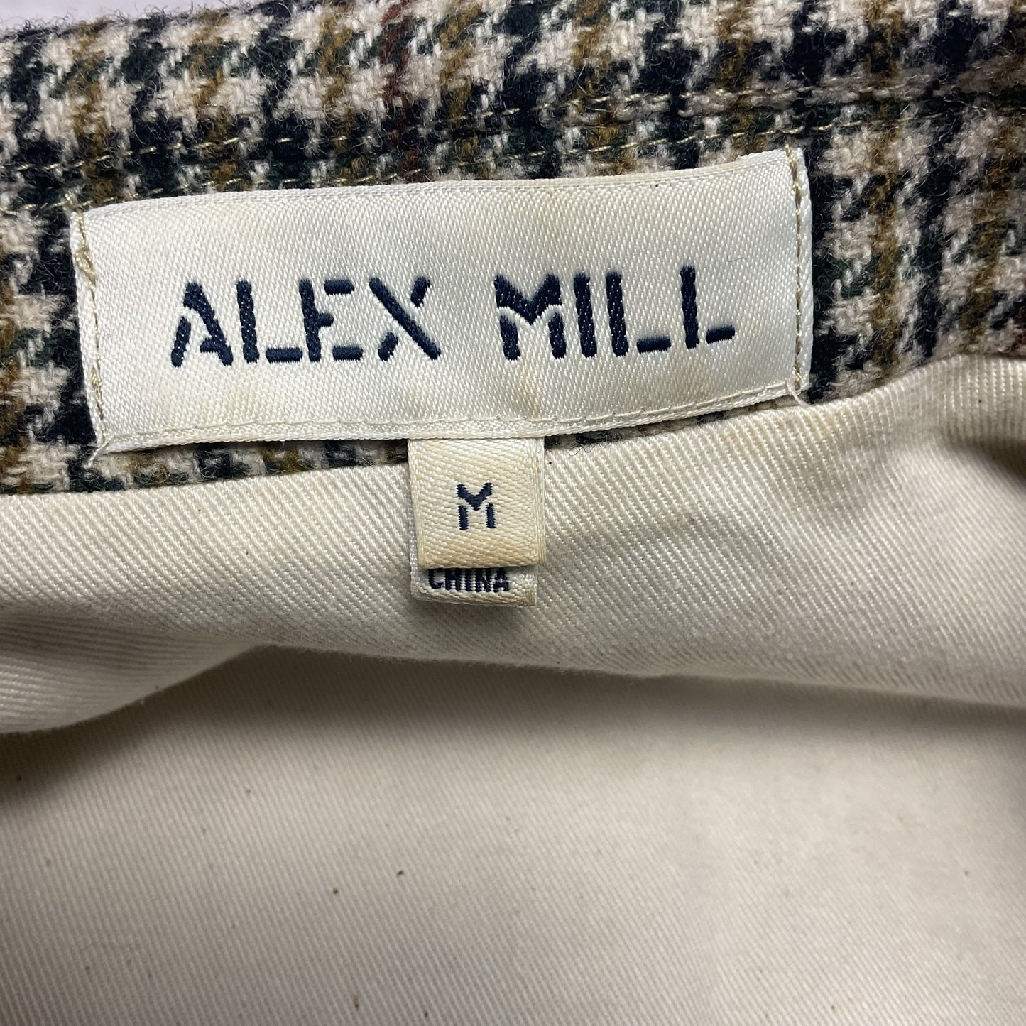 Alex Mill Jason Brown Wool Tweed Houndstooth Vest - Size M