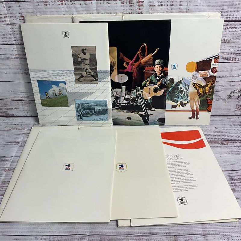 Lot Of 6 Vintage Us Mint Commemorative Stamp Sets (1974 78, 1983)