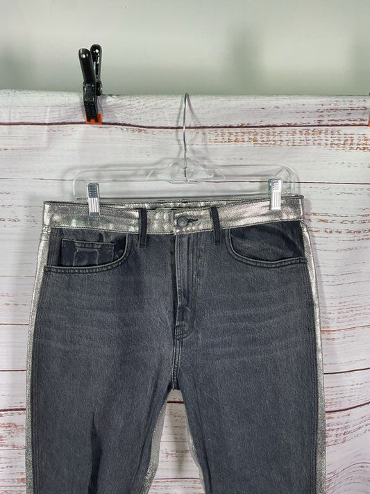 Jordache Two Tone Contrast Bonded Metallic Vintage Straight Pants Size 30