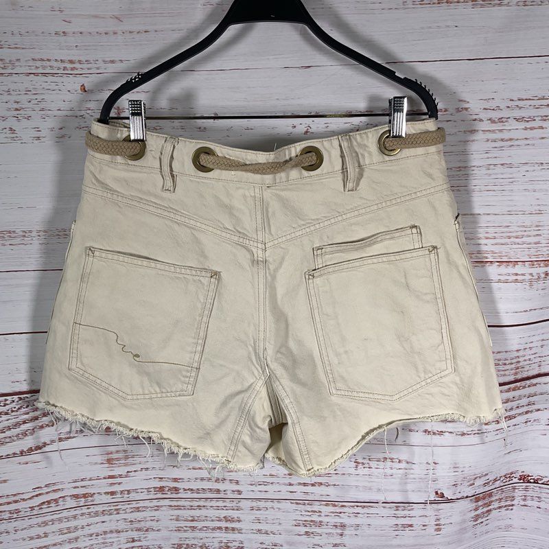 We the Free Ivory Moxie Barrel Rope Belt Jean Shorts - Size 30