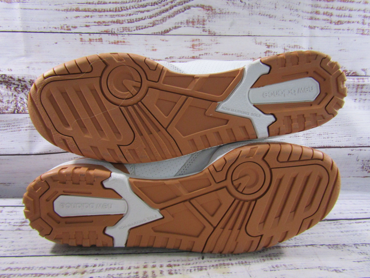 New Balance 550 Men's Burnt Orange White Leather Sneakers Size 13 BB550LSC