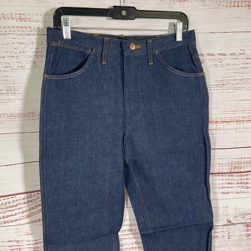 Vintage 80s Deadstock Wrangler Middleweight 12.25 oz Straight Leg Jeans 31x34