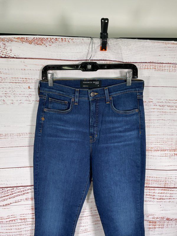 Veronica Beard Carly Kick Flare High Rise Women's Blue Jeans Size 31