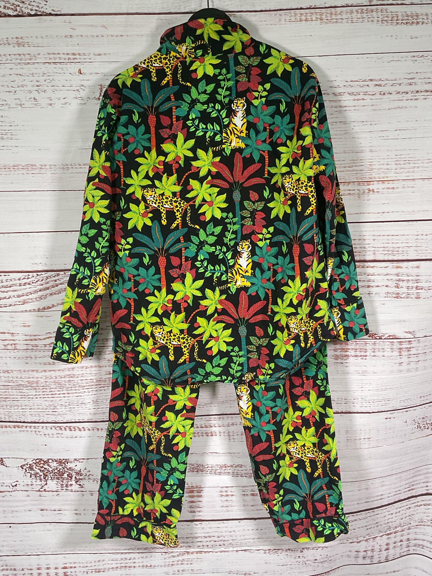 Printfresh Green Jungle Themed Pajama Set - Size S