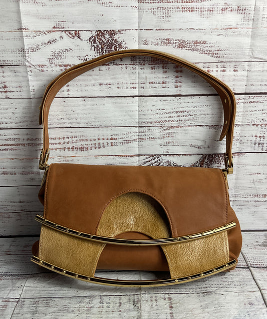 Hayward Leather Foldover Shoulder Bag Brown