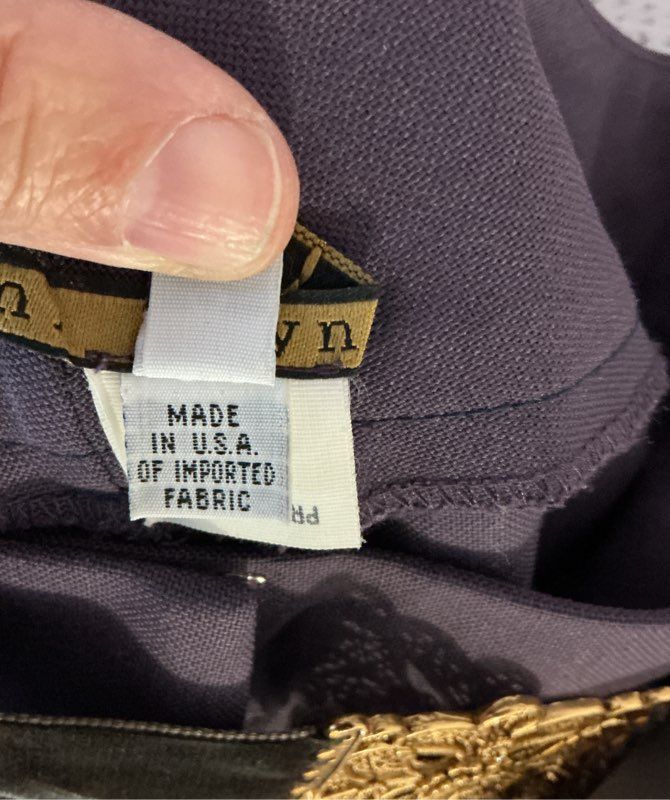 Women's Jenni Kayne Purple Wool Pant Suit with belt Size 2