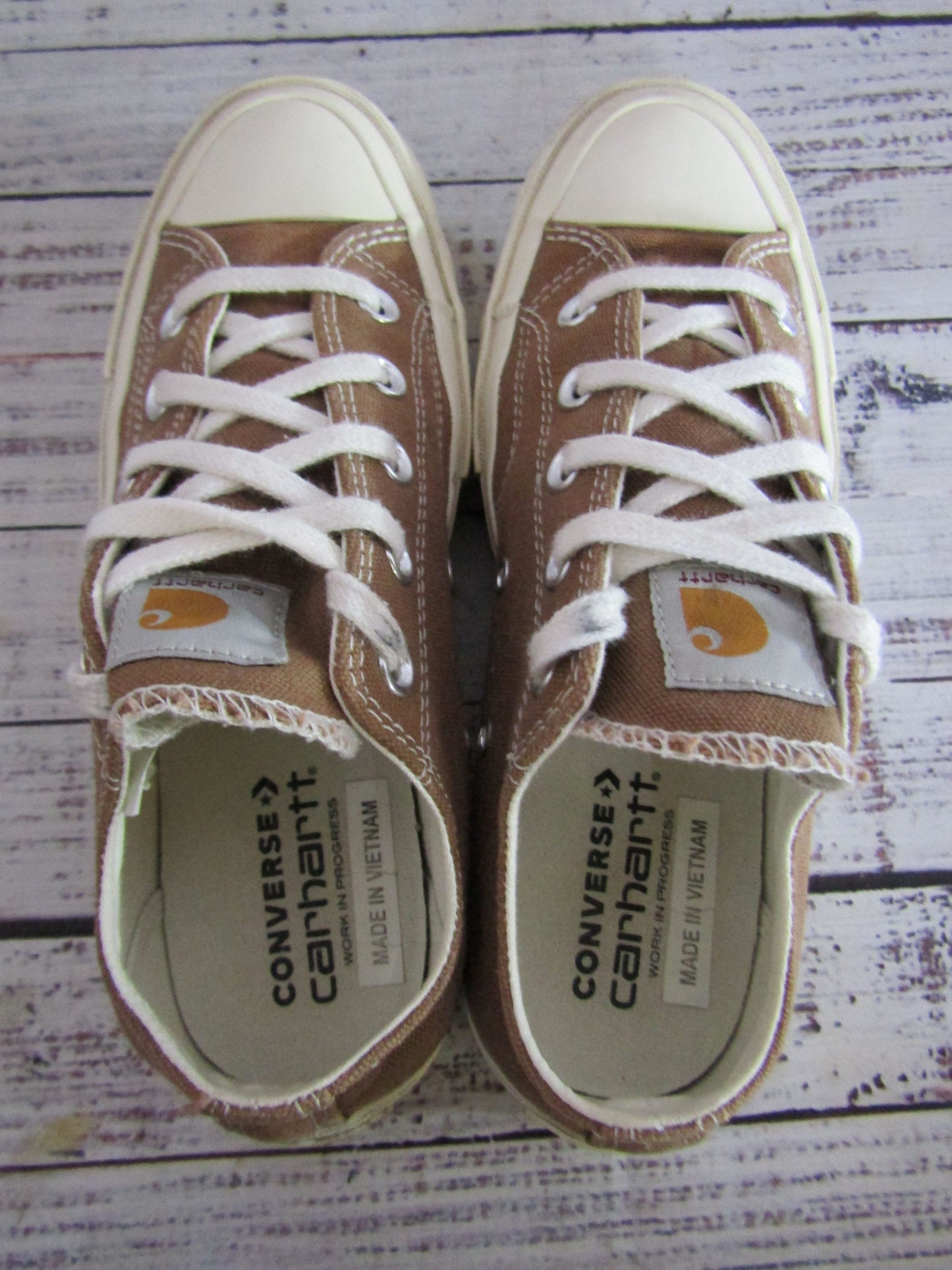 Converse x Carhartt WIP Chuck 70 Low Hamilton Brown Sneakers Size 6 165558C