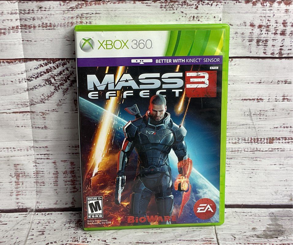 Microsoft XBox 360 Lot of 3 Halo 2 Star Wars Battlefield Mass Effect Video Games