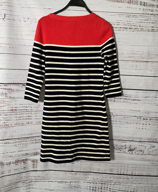 NWT Women's Talbots Blk & White Striped Sweater Dress Size PS