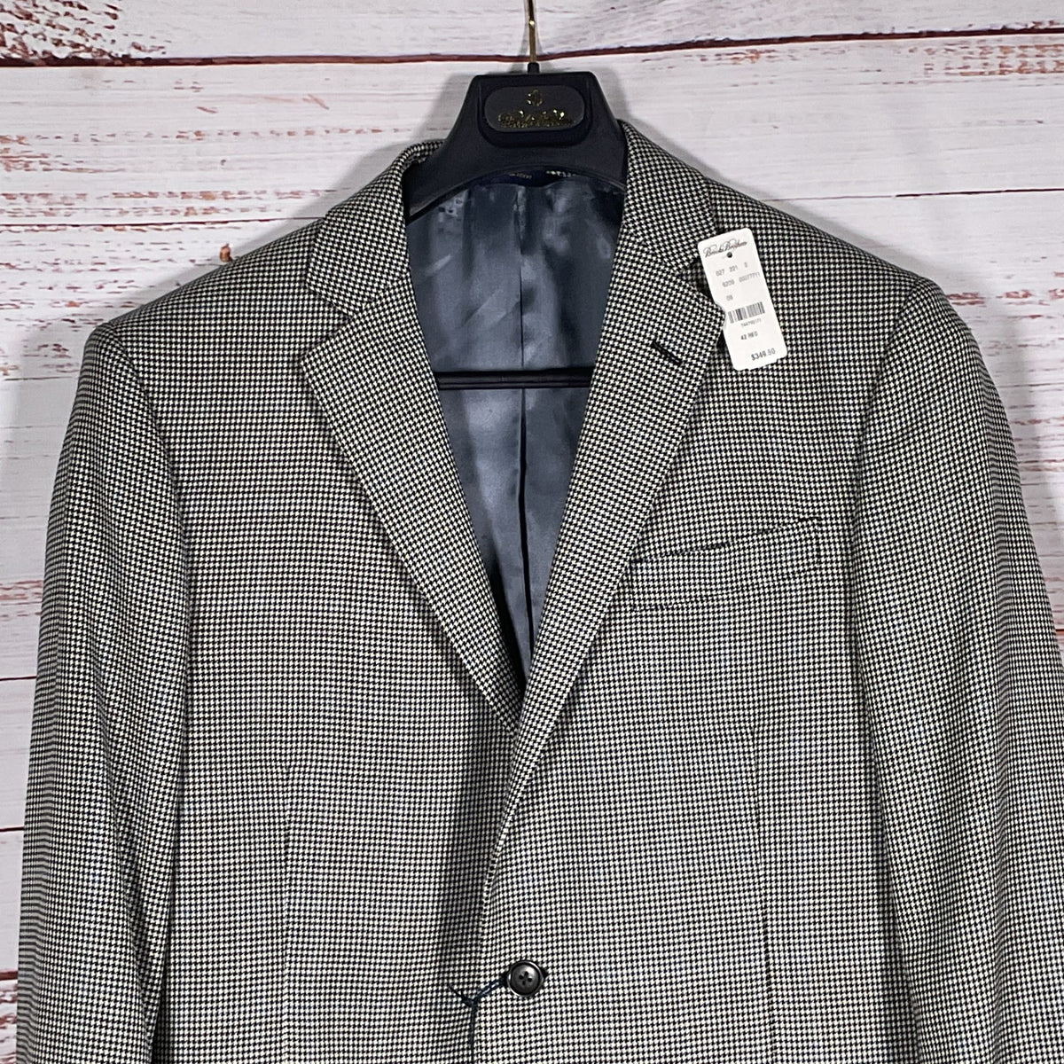 NWT BROOKS BROTHERS Mens Wool Regent Fit Houndstooth Blazer/Jacket SZ 42 Regular