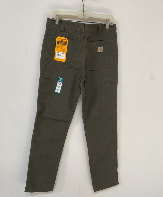 NWT Men's Carhartt Army Green Carpenter Pants Size 34