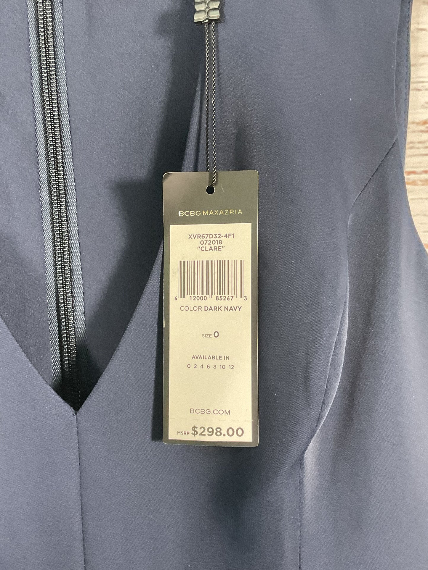 BCBG Maxazria Navy "Clare" Dress with Pockets - Size 0