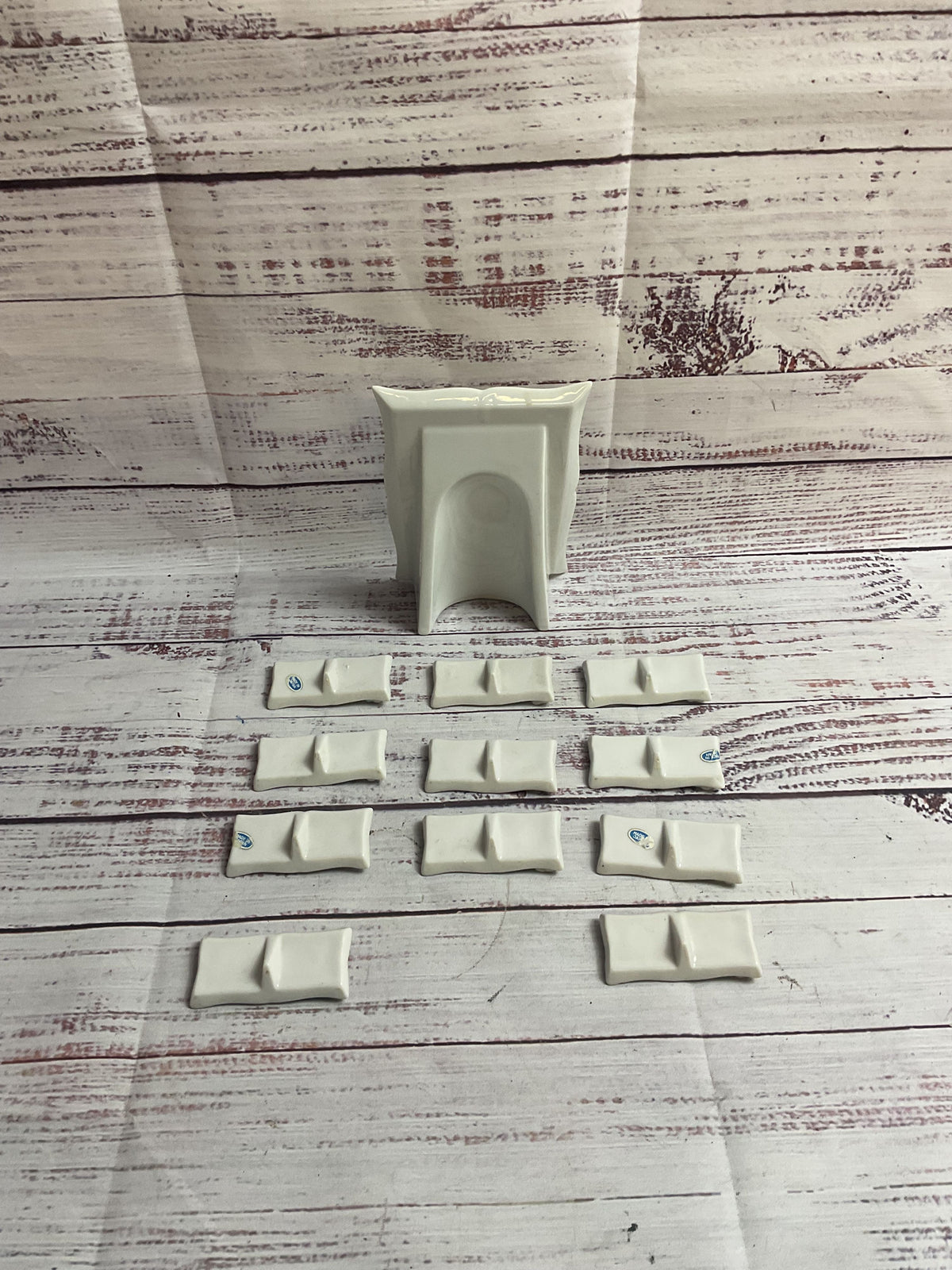 Vintage 12 Piece Porcelain Menu And Nameplate Set