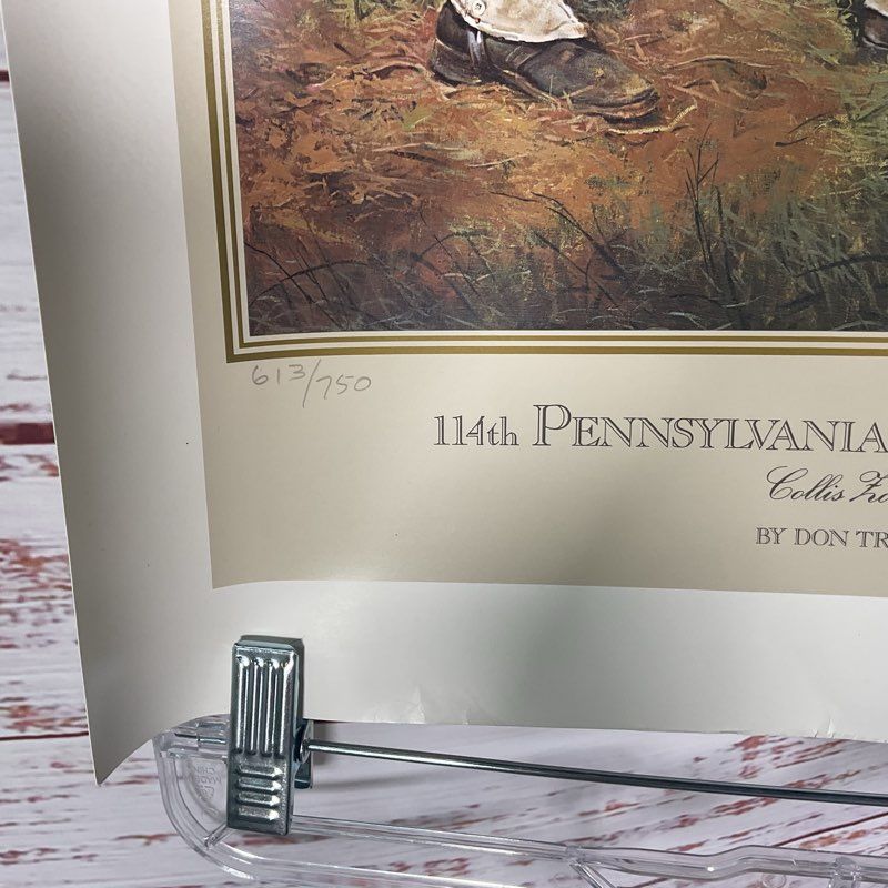 114th Pennsylvania Volunteers 1863 Print by Don Troiani Signed. 1987 w/ COA