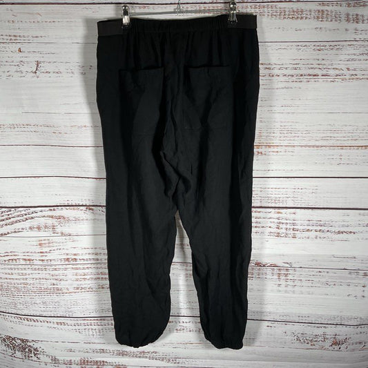 Helmut Lang Flash Black Silk Blend Drape Pants Pants - Size M MSRP $265