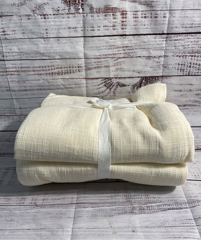 New Unsealed Quince European Linen 2 Sheet Set Light Beige 48"x 96"