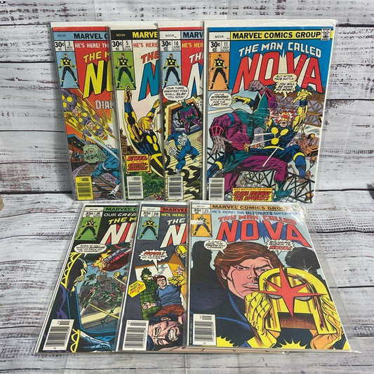 Lot Of 7 Vtg. Man Called Nova Marvel Comics 3 5 11 16 20 21 Ungraded