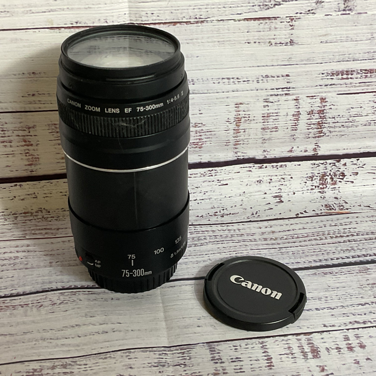 CANON EF 75-300mm f/4-5.6 III Zoom Lens with Kenko Digital Filter UV 58mm