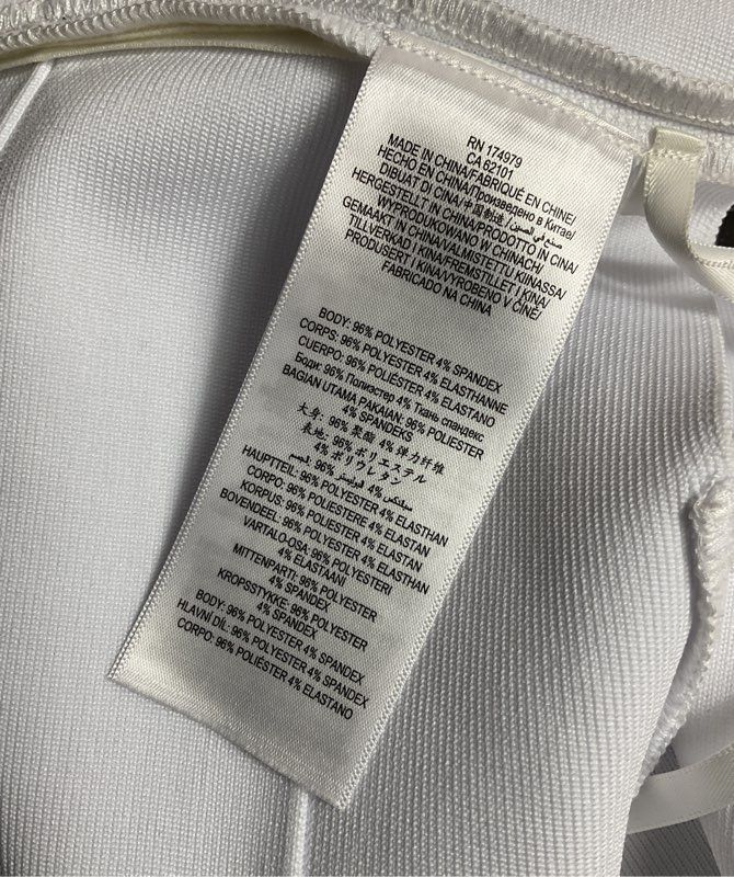 Hervé by Hervé Léger Halter Neck Crossover Crop Tank Top White L