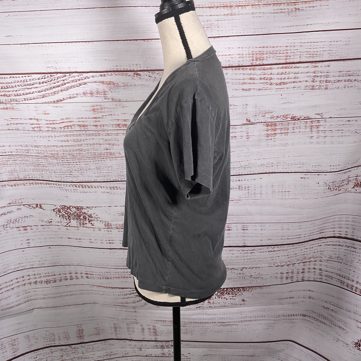 The Great. Brand Grey Round Neck Short Sleeve T-Shirt - Size 2