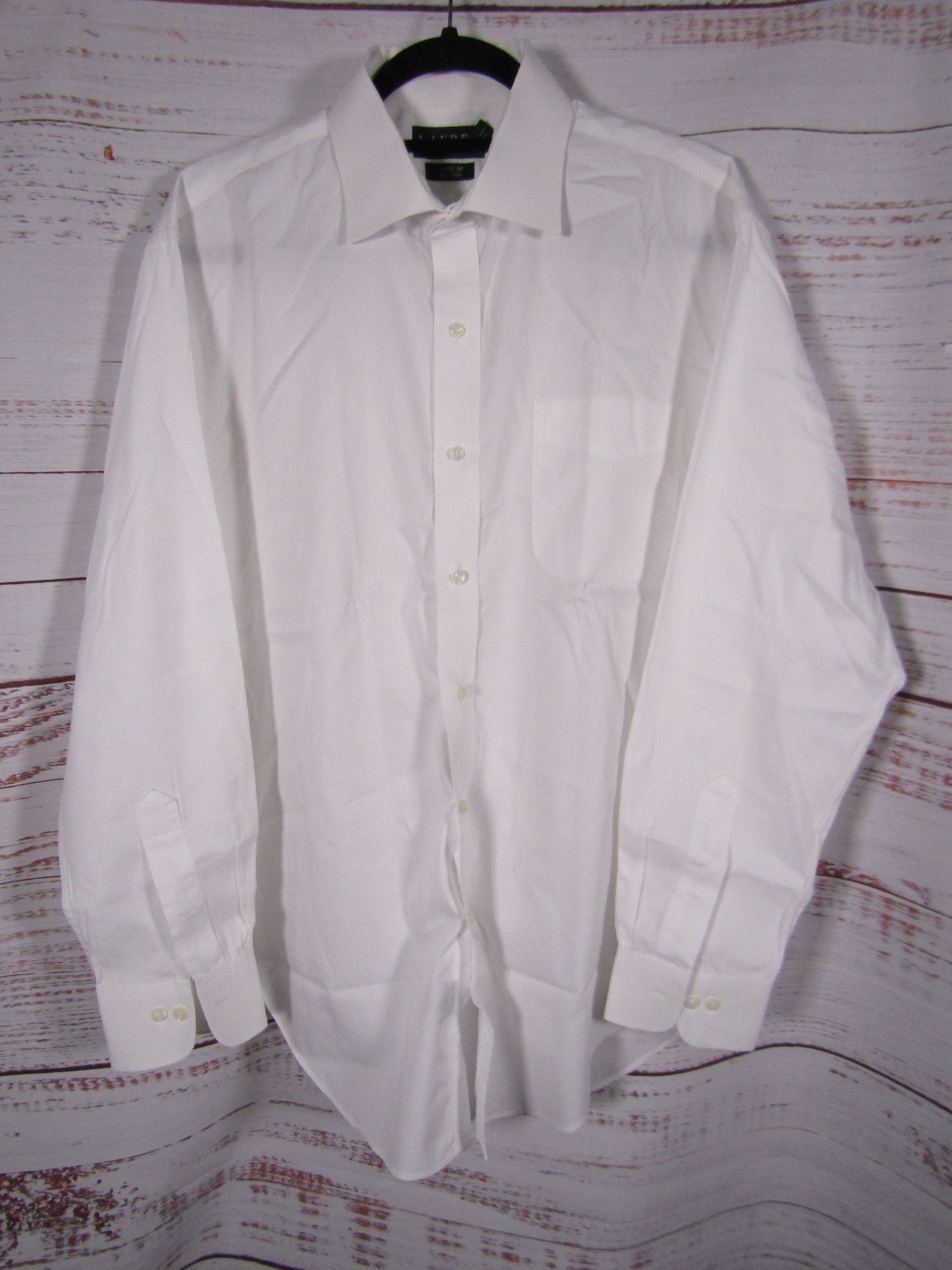 Ralph Lauren Men's White Long Sleeve Button Down Dress Shirt Size 17
