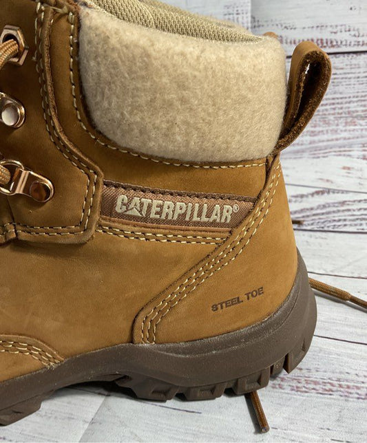 Caterpillar Women Tess Steel Toe Leather Work Boots Size 6.5