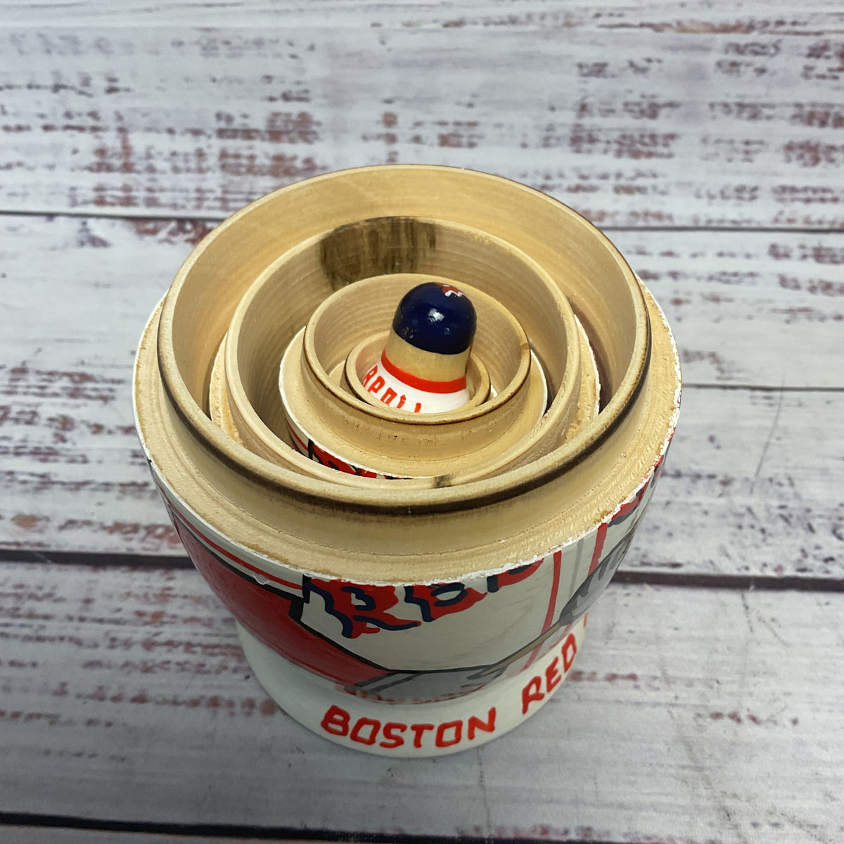 Boston Red Sox Pedroia David Ortiz Bogaerts Ramirez Napoli Nesting Dolls 5 Layer