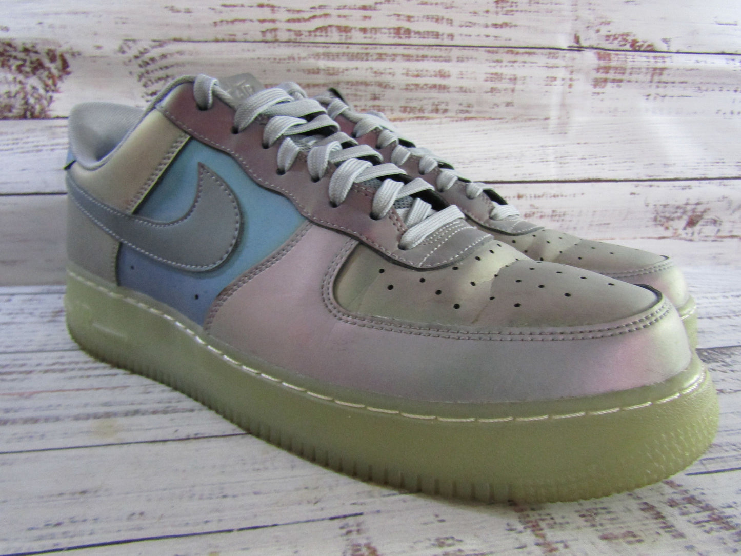 Nike Air Force 1 '07 LV8 Men's Iridescent Low Top Sneakers Size 12 718152-019