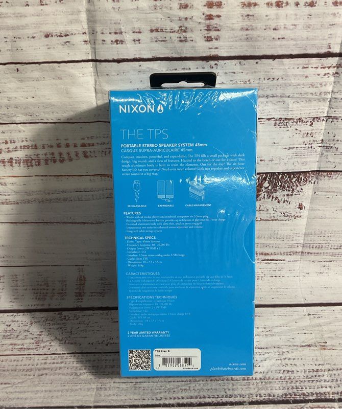 NEW Sealed Nixon x Plan B TPS Wireless Portable Speaker Limited Edition Blue