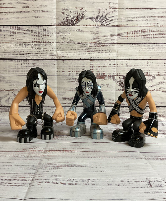 VTG. 2002 Set Of Three Kiss Band Gruntz Figurines