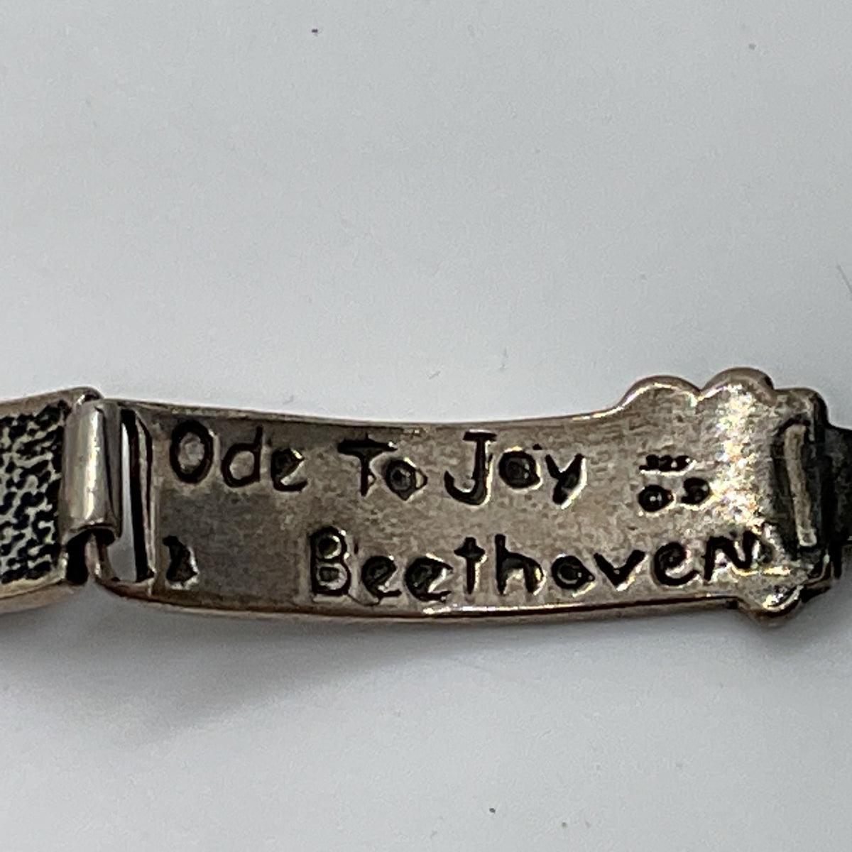 VTG. SHUBES Sterling Silver "Ode to Joy Beethoven" 6.75" Bracelet- 16.77g