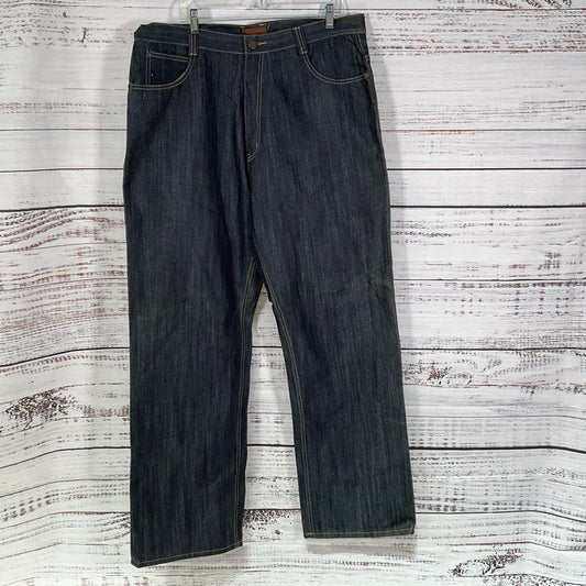 NWOT Japanese Brand BUDA BEAN Men's Embroidered Blue Jeans- SZ 38W x 35"L