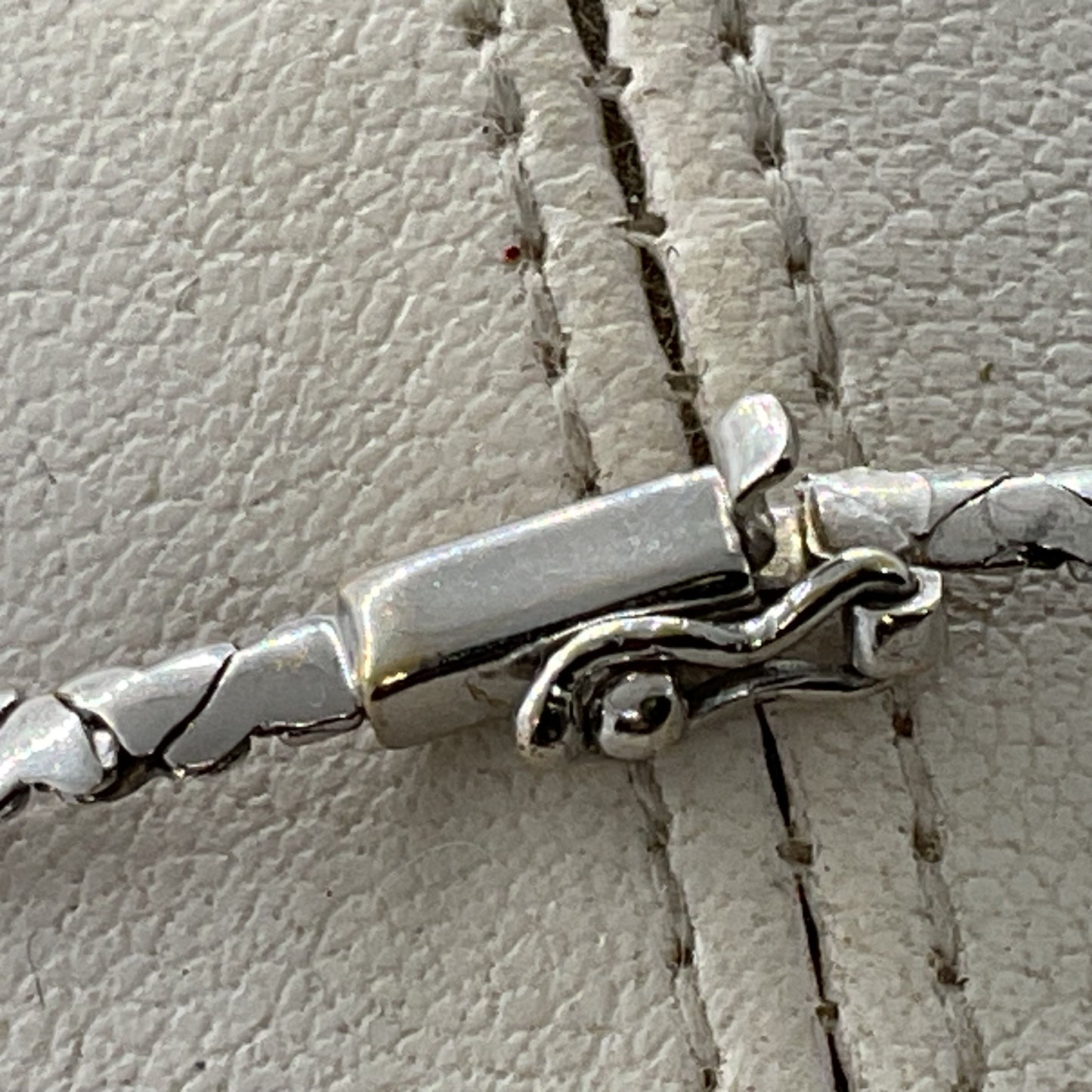 14K White Gold & Diamond Y Drop Heart Linked Chain 15.25" Necklace- 8.64g