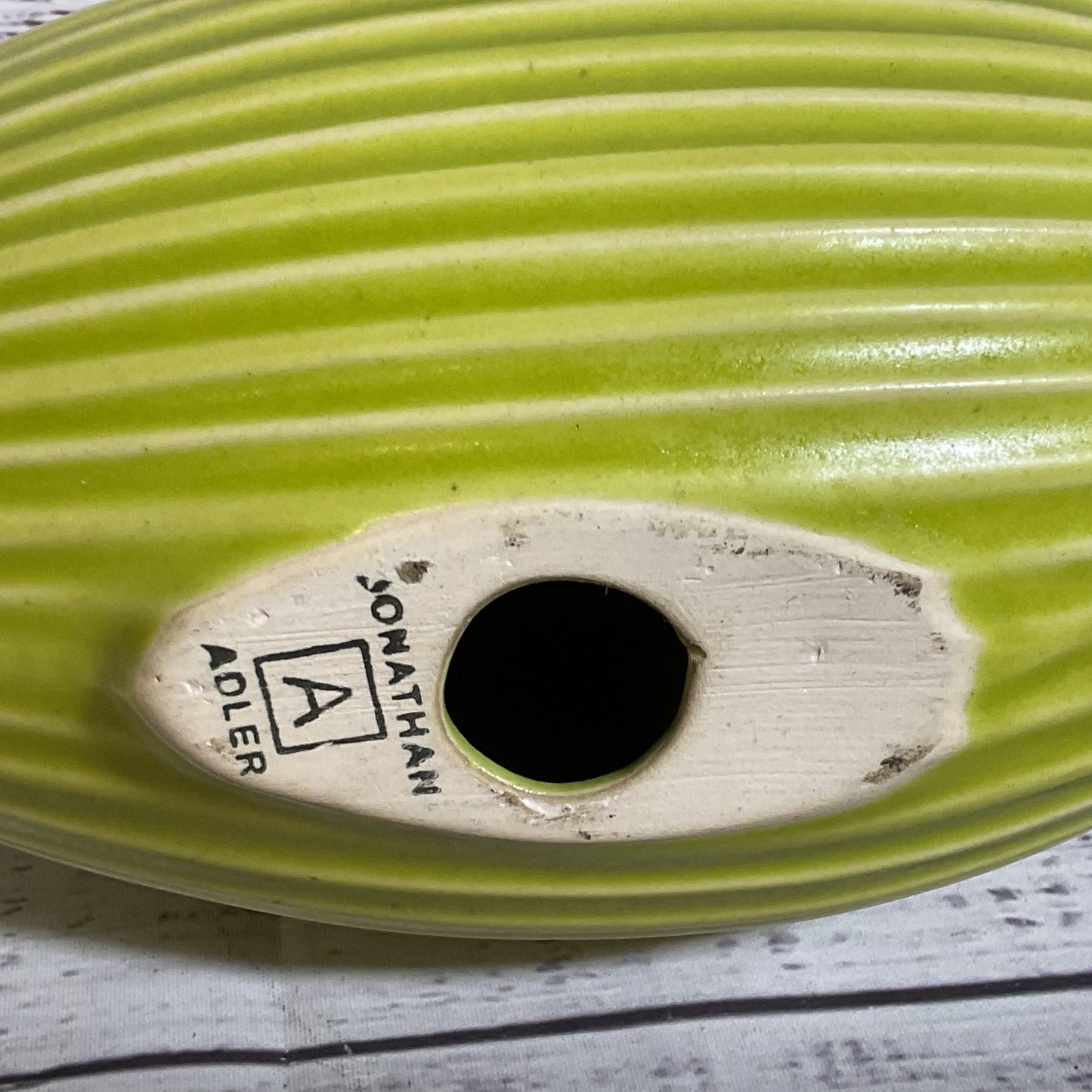 JONATHAN ADLER Green Puffer Blow Fish Menagerie Series Sculpture 9.25" (DAMAGED)