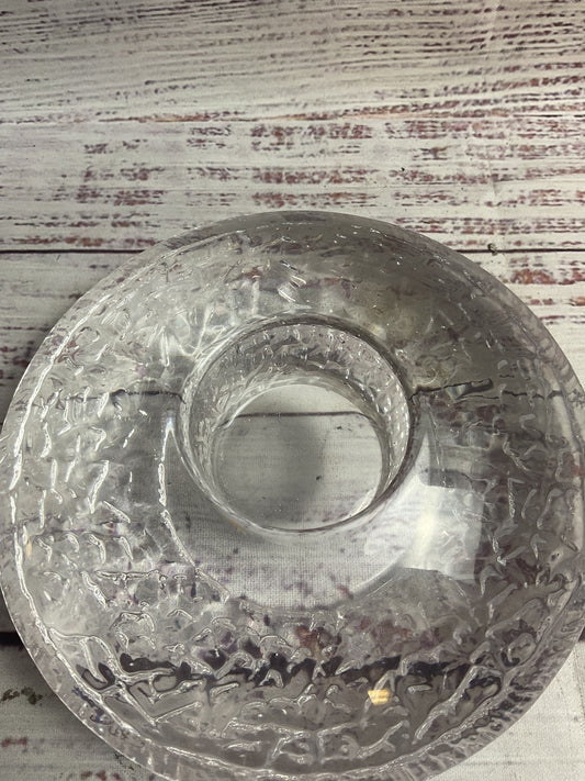 Orrefors Round Crystal Candle Holder