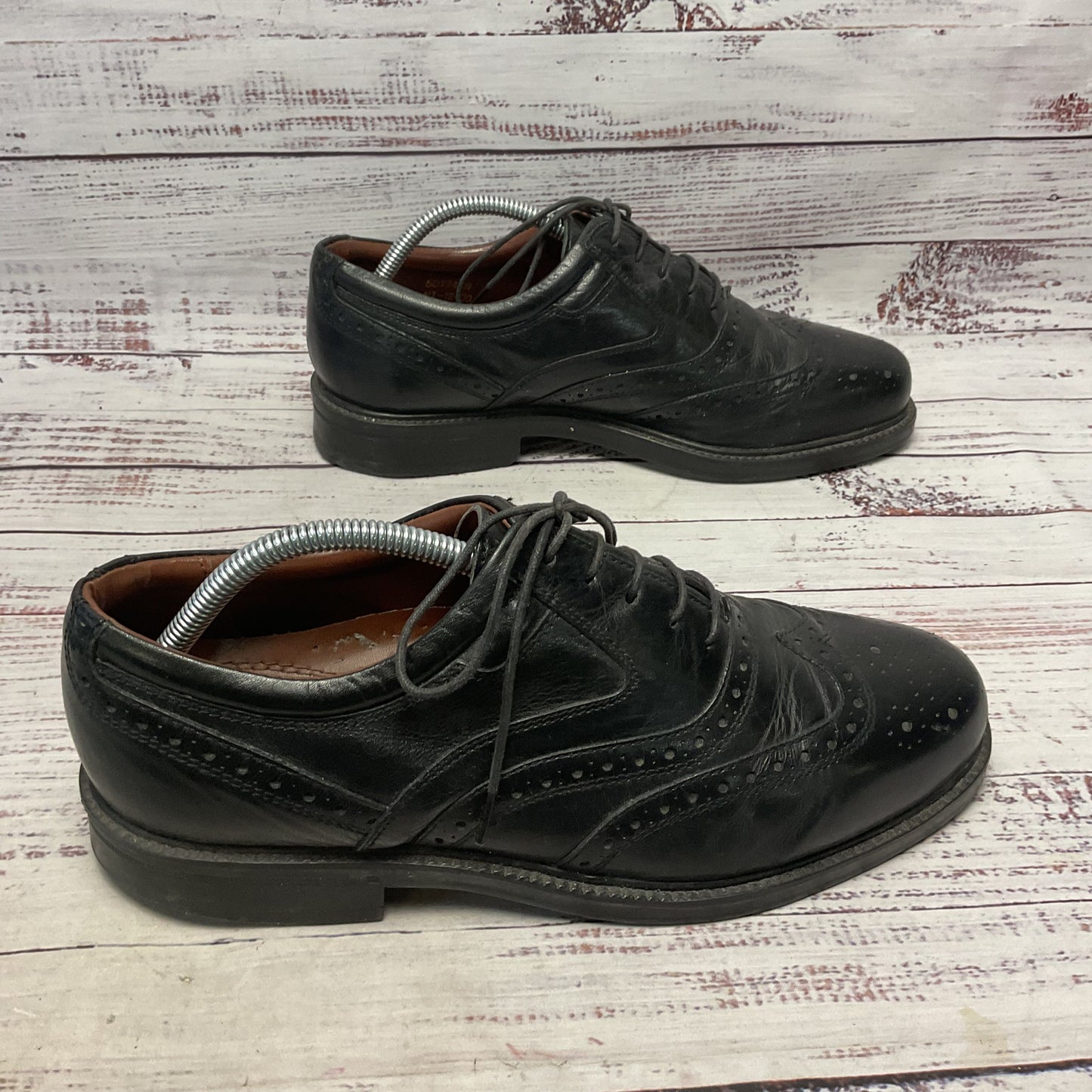 J. Terry & Sons Black Leather Oxford Brogue Dress Shoe Men Size 9