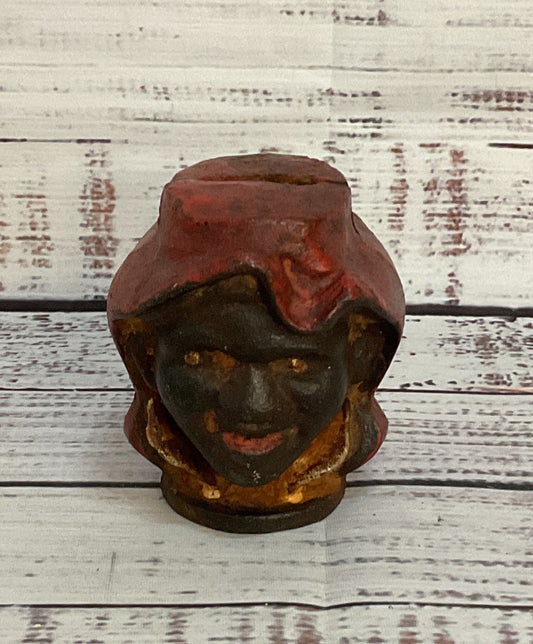 Vintage Double Face Cast Iron Piggy Bank