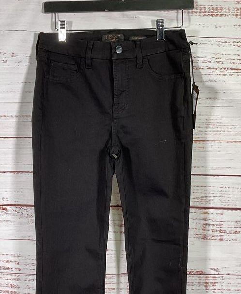 Jen 7 by 7 For All Mankind EnhanceME Slim Straight Jeans Black 4