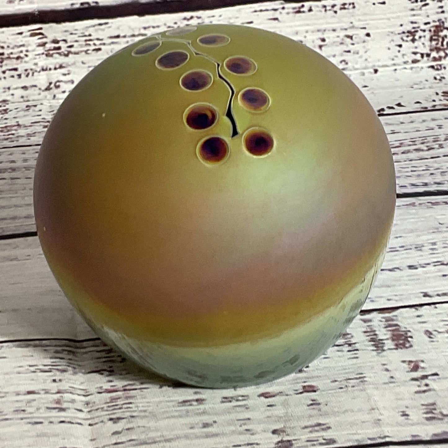 VTG. Signed CRAIG ZWEIFEL Iridescent Paperweight- 3"