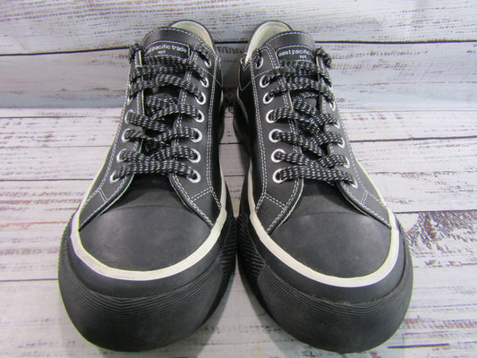 East Pacific Trade Dive Men's Black Coated Canvas Low Top Sneakers Size 9