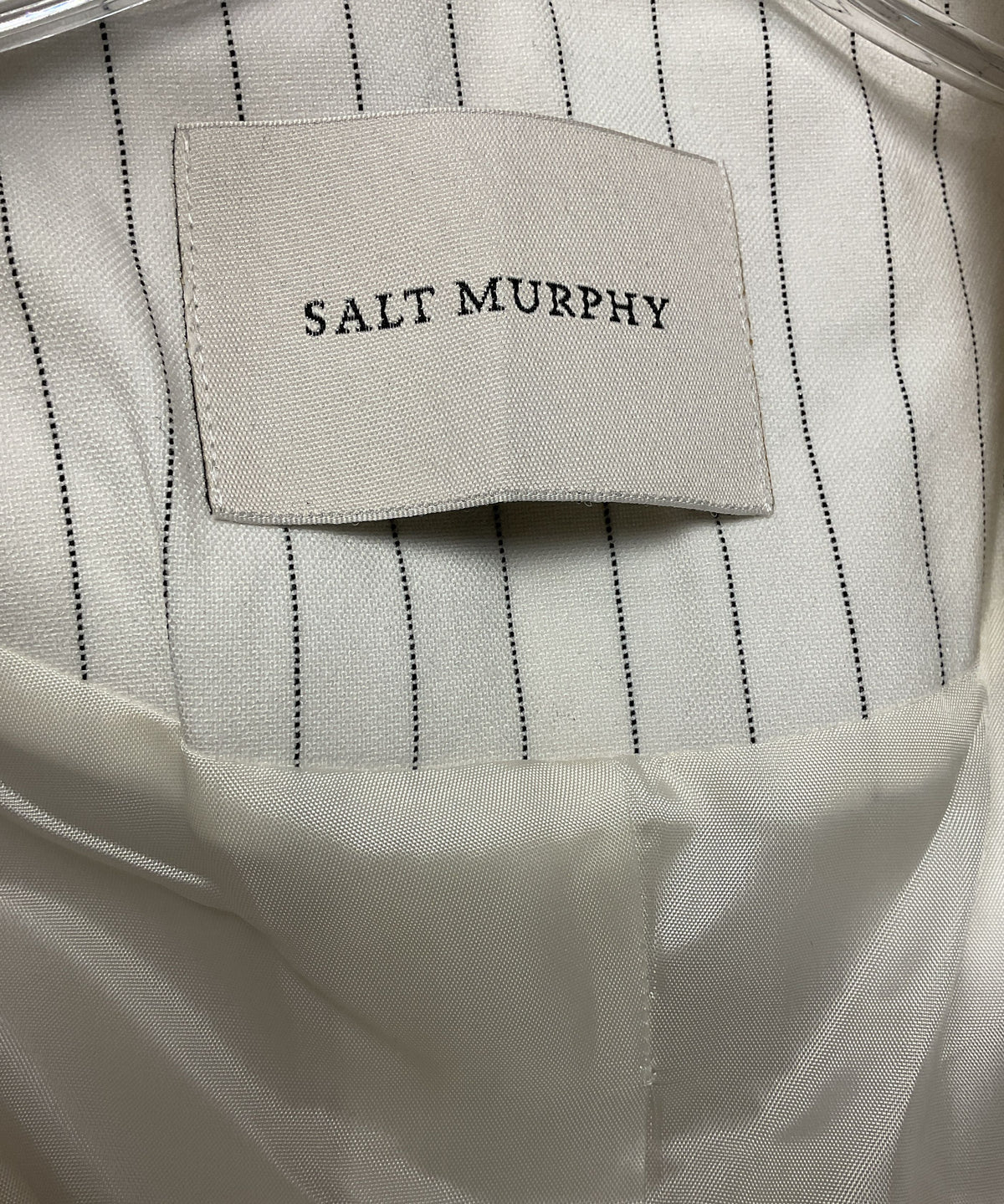 Salt Murphy White Pin Stripe Oversized Large Blazer Jacket - Size 36 New 1/2