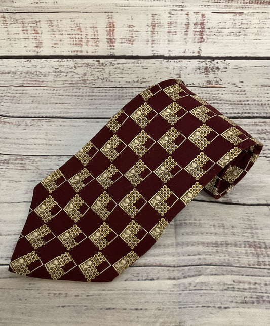 Valentino Square Pattern Tie Multicolor OS
