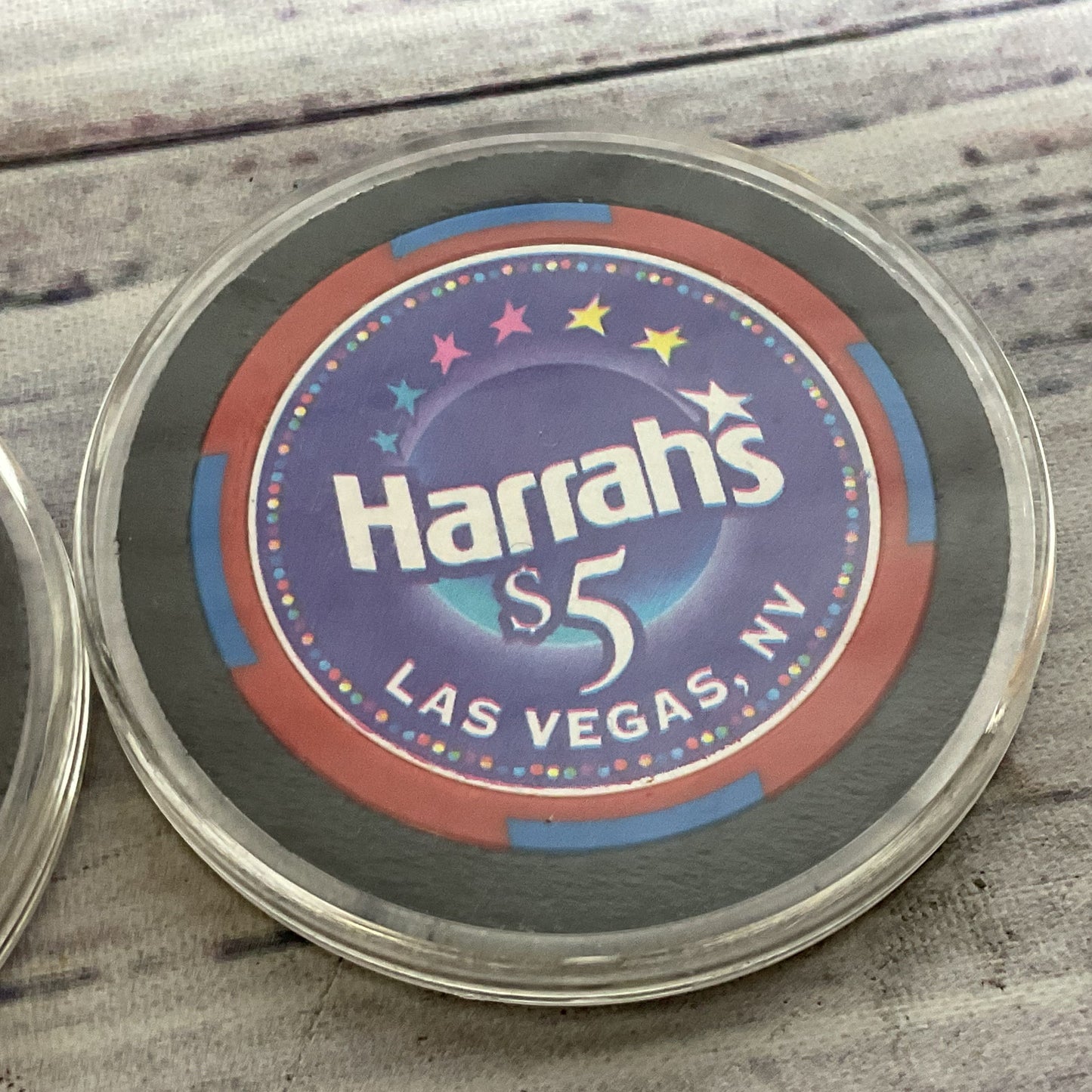 Set of 2 Las Vegas HARRAH'S Casino $5 Limited Edition Irish Poker Chips