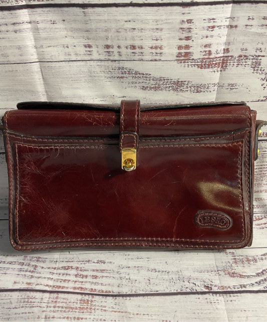 Vintage Ronay Women's Genuine Leather Burgundy Shoulder Bag