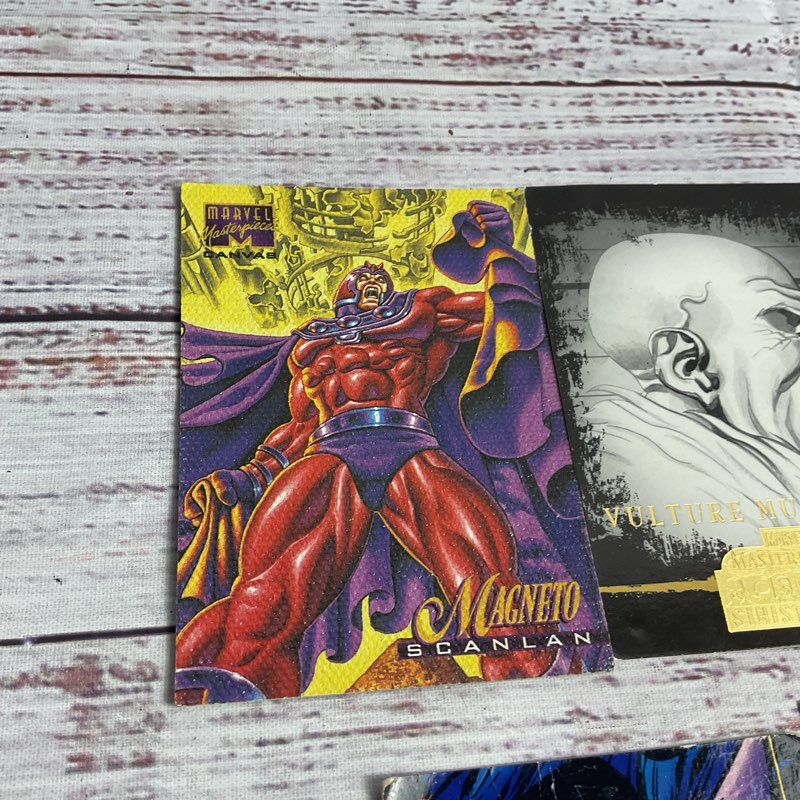 Lot Of 11 Vintage 90s Marvel Trading Cards (Masterpieces, Fleer, Mcc 98)
