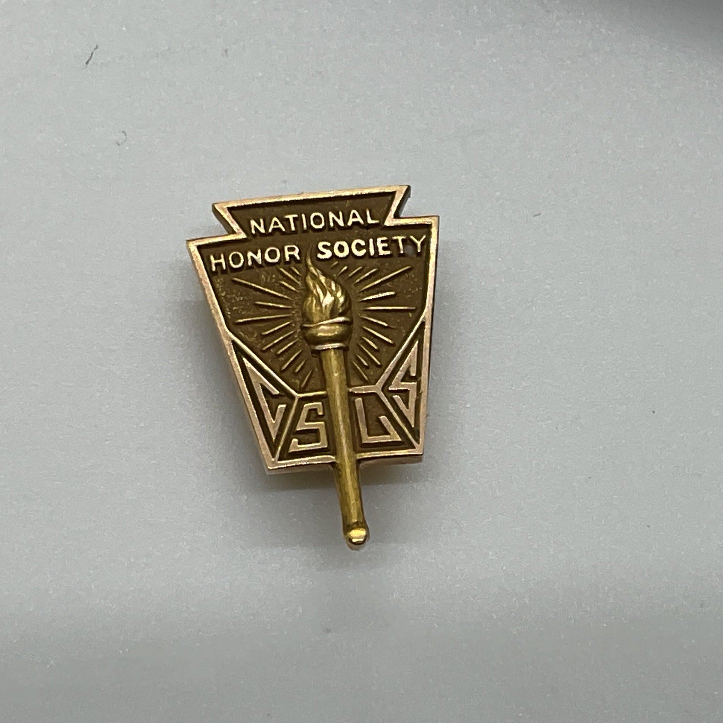 14K Yellow Gold NHS National Honor Society CSLS Pin- 1.70g
