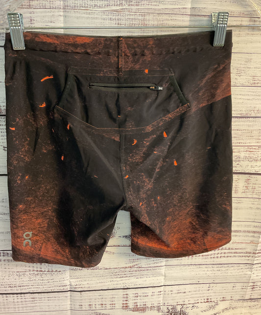 Women's Run On Clouds Black/Orange Race Tights/Shorts Size S